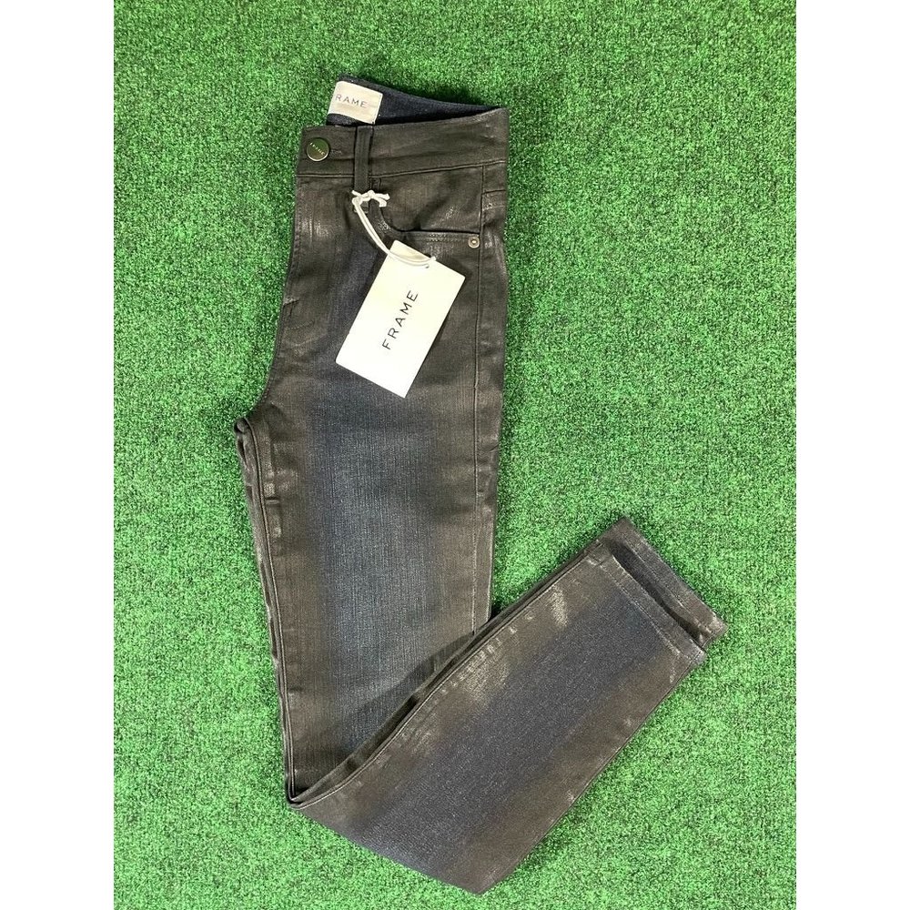 FRAME LE HIGH Skinny Crop High-Rise Black Jegging Jeans Womens Sz 24